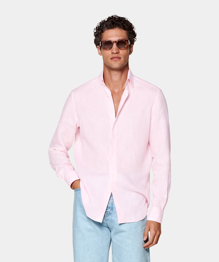Pink Linen Shirt